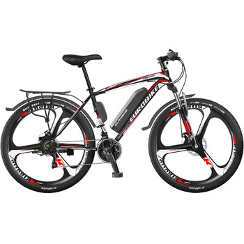 Outback ໂລຫະປະສົມອາລູມິນຽມ 26 ນິ້ວ lithium ລົດຖີບໄຟຟ້າ 21-speed disc brake off-road double disc brake electric mountain bike