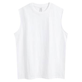 ເສື້ອຢືດຜູ້ຊາຍລະດູຮ້ອນຝ້າຍບໍລິສຸດສີແຂງແບບກິລາ sweat-absorbent loose inner wear undershirt waistcoat sleeveless round neck T-shirt