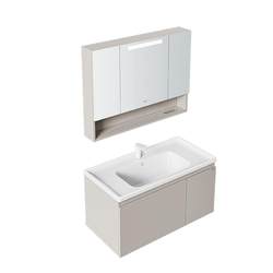 Jomoo Bathroom Cream Style Modern Simple Bathroom Cabinet Combination Bathroom Washstand Face Wash Maker Ceramic Basin