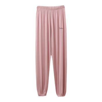 Modal Thin Home Pants ຂອງແມ່ຍິງພາກຮຽນ spring ແລະ summer ຂະຫນາດໃຫຍ່ເຮືອນ Pajamas Loose Cuff ຂະຫນາດໃຫຍ່ Outerwear ກິລາກາງເກງ