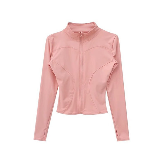 Fitness jacket morning running speed drying clothes long sleeve aerobics sportswear for women summer running outdoor clothes thin top yoga Fitness jacket morning running speed drying clothes long sleeve aerobics sportswear for women summer running outdoor clothes thin top yoga