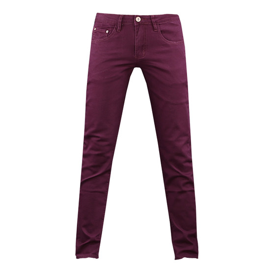 Hong Kong 2025 spring burgundy jeans men's slim feet stretch Korean style trendy high-end casual trousers
Hong Kong 2025 spring burgundy jeans men's slim feet stretch Korean style trendy high-end casual trousers