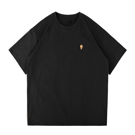 lemanism American retro heavy cotton T-shirt short-sleeved men's summer trendy brand loose half-sleeved couple's T-shirt lemanism American retro heavy cotton T-shirt short-sleeved men's summer trendy brand loose half-sleeved couple's T-shirt