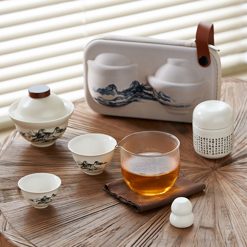 【预售】中国国家博物馆溪山雨意茶具套装便携茶具礼品送长辈男生