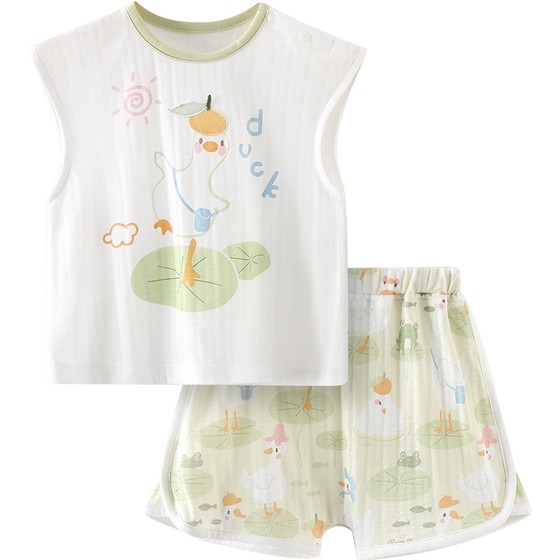 Boys summer sleeveless vest girl suit summer thin infant clothes children's cotton baby home clothes
Boys summer sleeveless vest girl suit summer thin infant clothes children's cotton baby home clothes