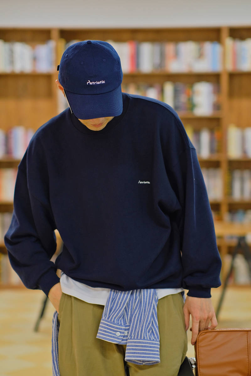 爱国人士重磅加厚小标圆领 休闲廓形百搭日系宽松套头男卫衣