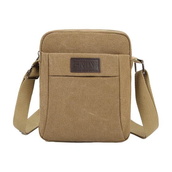 Shoulder messenger men's bag canvas bag new tide sports outdoor casual men's mini small backpack mobile phone bag Shoulder messenger men's bag canvas bag new tide sports outdoor casual men's mini small backpack mobile phone bag