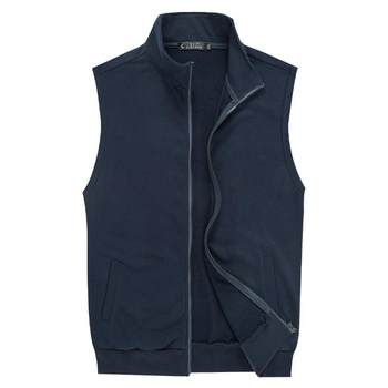 ເສື້ອຢືດຝ້າຍບໍລິສຸດຂອງຜູ້ຊາຍໃນພາກຮຽນ spring, ດູໃບໄມ້ລົ່ນແລະ summer ບາງໆຜູ້ຊາຍຢືນຄໍຝ້າຍກິລາຂະຫນາດໃຫຍ່ waistcoat vest jacket
