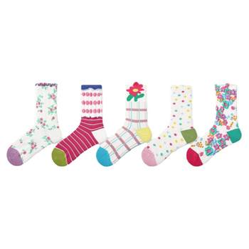 Wanpai socks women's mid-tube original flower embossed small fresh Japanese stockings ins boneless trendy socks gift boxs