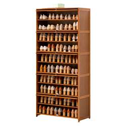 Large-capacity shoe cabinet storage rack home entrance porch Nanzhu solid wood balcony storage cabinet rental house indoor and outdoor