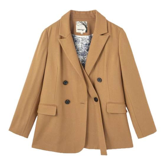Set woolen jacket for women short winter new product simple suit collar lace-up design wool coat 1417 Set woolen jacket for women short winter new product simple suit collar lace-up design wool coat 1417