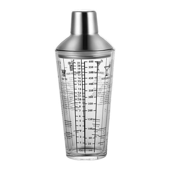 Stainless steel bartender set glass chuck cup hand-crank cocktail storage rack bartending tool shake cup Stainless steel bartender set glass chuck cup hand-crank cocktail storage rack bartending tool shake cup