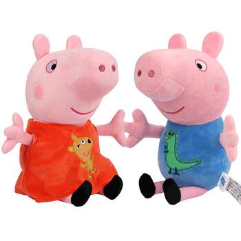 Piggy Peppa Pig Plush Toy ຄອບຄົວຂະຫນາດໃຫຍ່ຂອງສີ່ Doll George Dinosaur Peppa Pig Doll Doll ນອນ Pillow