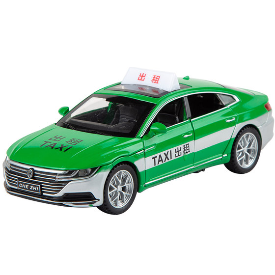 Volkswagen Taxi Simulation Alloy Six -Kwalit Children's Car Model Shi Green Blue Boy Toys Car Volkswagen Taxi Simulation Alloy Six -Kwalit Children's Car Model Shi Green Blue Boy Toys Car