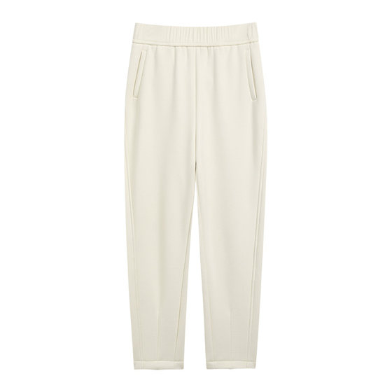 Ploved velvet thick casual pants women's winter high waist thin rice white Harun pants loose nine -point small foot radish pants Ploved velvet thick casual pants women's winter high waist thin rice white Harun pants loose nine -point small foot radish pants