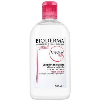 Bioderma makeup remover water powder water face eye and lip makeup remover 500ml ການລ້າງໜ້າຂອງແທ້ຈາກຝຣັ່ງເສດ