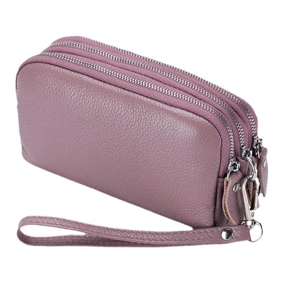 You can put your mobile phone hand hand -made female leather wallet long fashion Korean version of the temperament large capacity multi -layer zipper hand -grabbing bag You can put your mobile phone hand hand -made female leather wallet long fashion Korean version of the temperament large capacity multi -layer zipper hand -grabbing bag