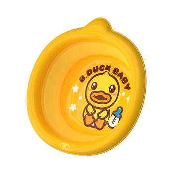 BDuck little yellow duck baby foldable washbasin baby washbasin ເດັກ​ນ້ອຍ​ລ້າງ​ກົ້ນ​ເດັກ​ເກີດ​ໃຫມ່​ອ່າງ​ຂະ​ຫນາດ​ນ້ອຍ