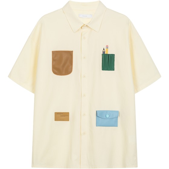bosie 2025 summer new contrasting color fun pocket design short-sleeved shirt male couple loose shirt trendy
bosie 2025 summer new contrasting color fun pocket design short-sleeved shirt male couple loose shirt trendy