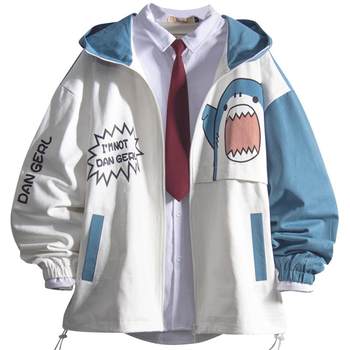 soinku ຍີ່ປຸ່ນ shark jacket ຜູ້ຊາຍດູໃບໄມ້ລົ່ນແລະລະດູຫນາວ velvet trendy ໄວລຸ້ນນັກສຶກສາຝ້າຍ coat trendy brand jacket jacket cotton-padded jacket