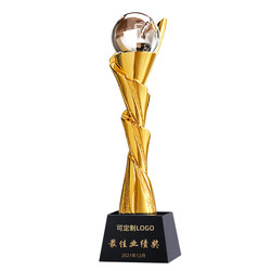 Customized crystal trophy, creative high-end billiards annual meeting, outstanding employee portraits, basketball and football game awards