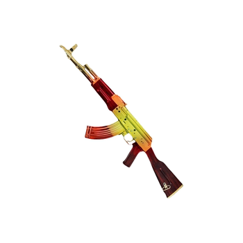 ຮູບແບບການທະຫານໂລຫະປະສົມ 1:2.05 ໂລຫະປະສົມແບບຈໍາລອງປືນ ejection shell AK47 assault rifle rifle alloy toy ornaments ບໍ່ສາມາດຍິງໄດ້