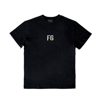 FEAR OF GOD Season 7 main line high street letter FG flocking short-sleeved FOG rich neck round pure cotton T-shirt trendy