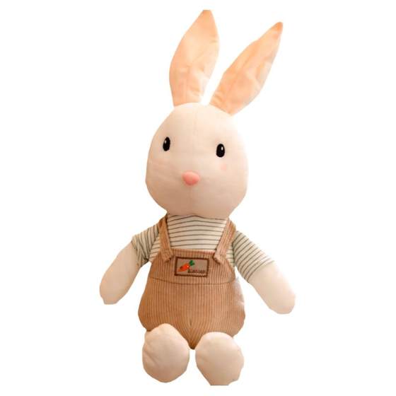 Belt pants, rabbit plush toy cloth doll pillow cute little white rabbit doll doll children's birthday gift Belt pants, rabbit plush toy cloth doll pillow cute little white rabbit doll doll children's birthday gift