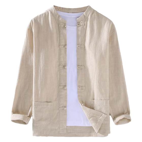 Chinese style simple stand collar long sleeve ramie shirt men's summer folding loose youth casual cotton and linen shirt
Chinese style simple stand collar long sleeve ramie shirt men's summer folding loose youth casual cotton and linen shirt