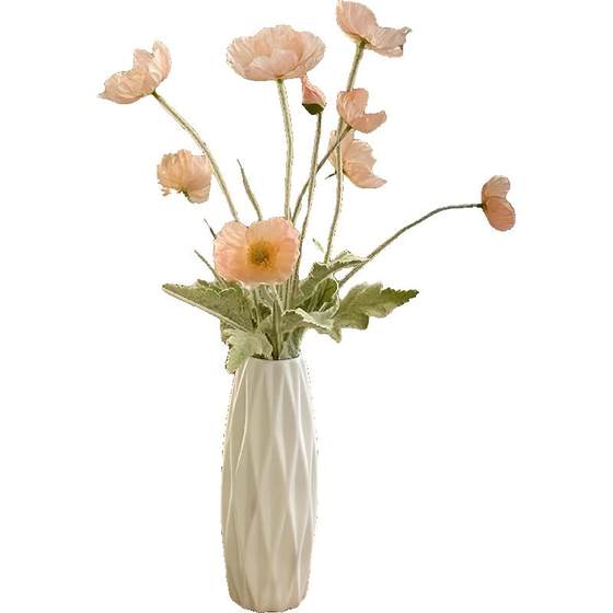 Nordic plastic vase home flower arrangement fake flower living room modern creativity, small dry flower white decoration decoration Nordic plastic vase home flower arrangement fake flower living room modern creativity, small dry flower white decoration decoration