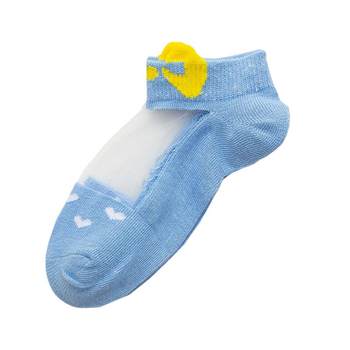 ຖົງຕີນກະຈົກແກ້ວສໍາລັບເດັກຍິງ summer ຜ້າຝ້າຍບໍລິສຸດຂອງເດັກນ້ອຍ ultra-thin breathable socks ເດັກຍິງເດັກນ້ອຍກ້ອນຜ້າໄຫມ socks Princess