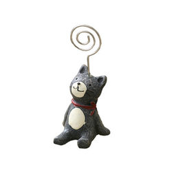 Cute little animal looking up at the starry sky desktop message holder cartoon resin ornament photo holder zakka style note holder