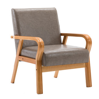 ເກົ້າອີ້ sofa ປະສົມປະສານ fabric ດຽວເກົ້າອີ້ໄມ້ແຂງແບບທໍາມະດາຫ້ອງດໍາລົງຊີວິດ Nordic ອາພາດເມັນຂະຫນາດນ້ອຍປະຫຍັດເກົ້າອີ້ຫນັງກັບຄືນໄປບ່ອນງ່າຍດາຍ