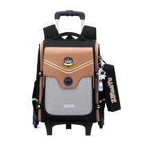 Childrens trolley schoolbags primary school students third to sixth grade boys new decompression spine protection girls backpacks waterproof