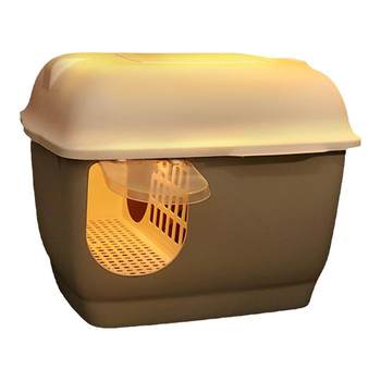 Corridor-type cat litter box cat litter box enclosed fully anti-sand splash extra large giant ຫ້ອງນ້ໍາຂະຫນາດໃຫຍ່ພິເສດ tray ອ່າງນ້ໍາ