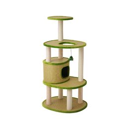 Zeze rattan cat climbing frame summer cooling cat nest cat tree integrated cat scratching post cat toy