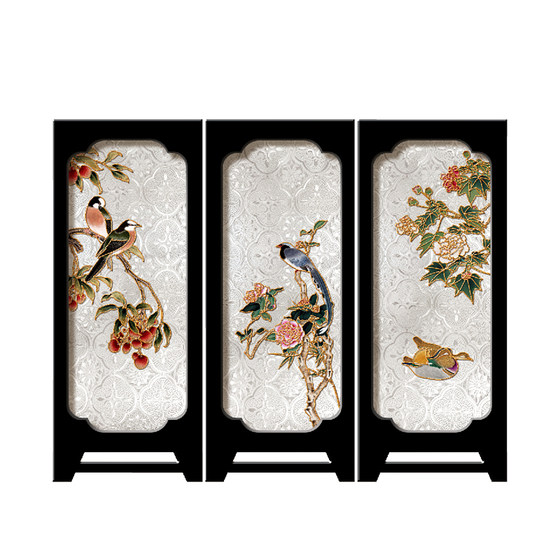 Tea room desktop screen ornaments creative side cabinet high-end paintings and paintings on the tea table retro folding small screen
Tea room desktop screen ornaments creative side cabinet high-end paintings and paintings on the tea table retro folding small screen