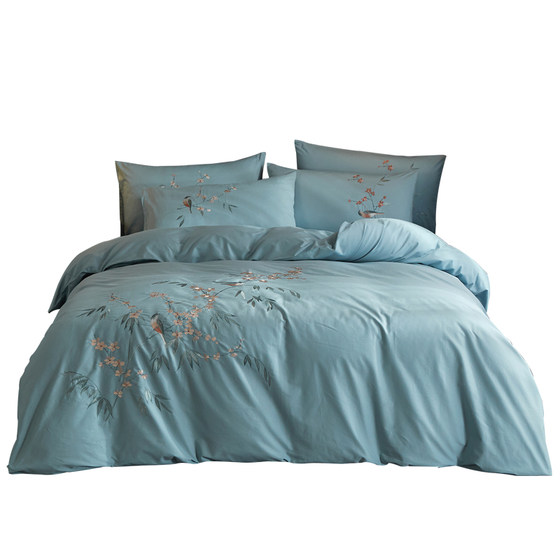 Nineer exports new Chinese-style cotton embroidered quilt cover four-piece set 1.8 meters double bedding sheet set
Nineer exports new Chinese-style cotton embroidered quilt cover four-piece set 1.8 meters double bedding sheet set