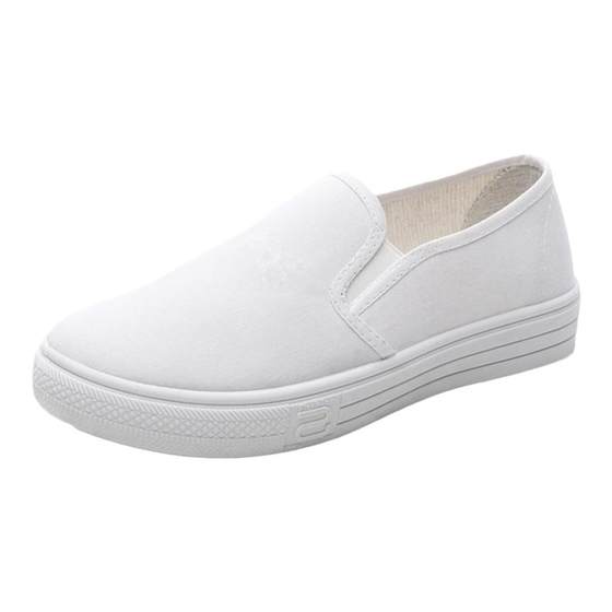 Thick-soled nurse white shoes for women with breathable one-foot leisure old Beijing cloth shoes work casual canvas shoes
Thick-soled nurse white shoes for women with breathable one-foot leisure old Beijing cloth shoes work casual canvas shoes