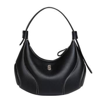 KUNOGIGI Gu Liangjiji Baseball Underarm Bag Women's High-end Small Bag Niche Crossbody Bag Leather Crescent Bag