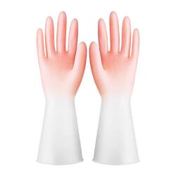 Rubber latex dishwashing gloves waterproof household kitchen dishwashing gloves for housework cleaning laundry durable hygiene