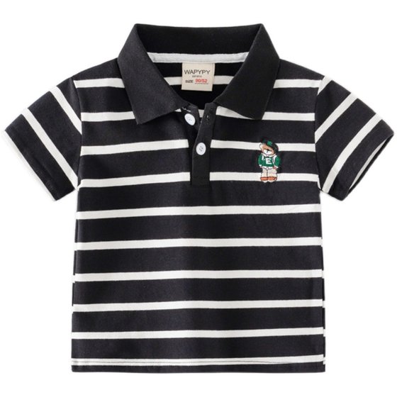 Children's pure cotton striped POLO shirt new summer Korean version boy lapel short-sleeved T-shirt baby top breathable trendy
Children's pure cotton striped POLO shirt new summer Korean version boy lapel short-sleeved T-shirt baby top breathable trendy