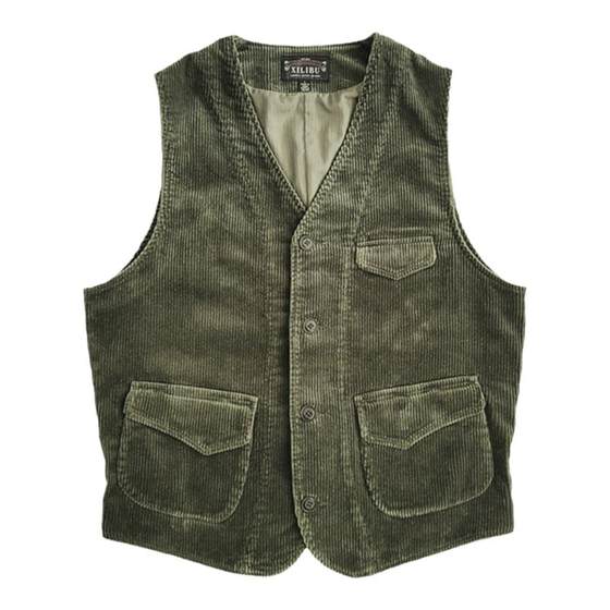 Siliba olive green American retro all -cotton core vest vest vest, Amea Kazaka casual new product non -rrl Siliba olive green American retro all -cotton core vest vest vest, Amea Kazaka casual new product non -rrl