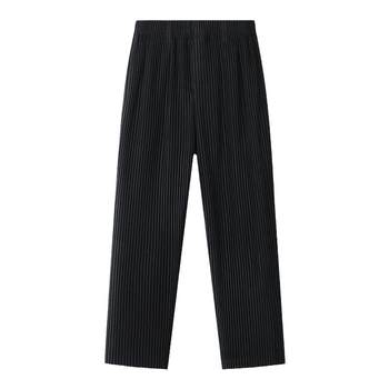 FOLDING Miyake style pleated pants men's new spring and autumn drape textures straight trousers JF150