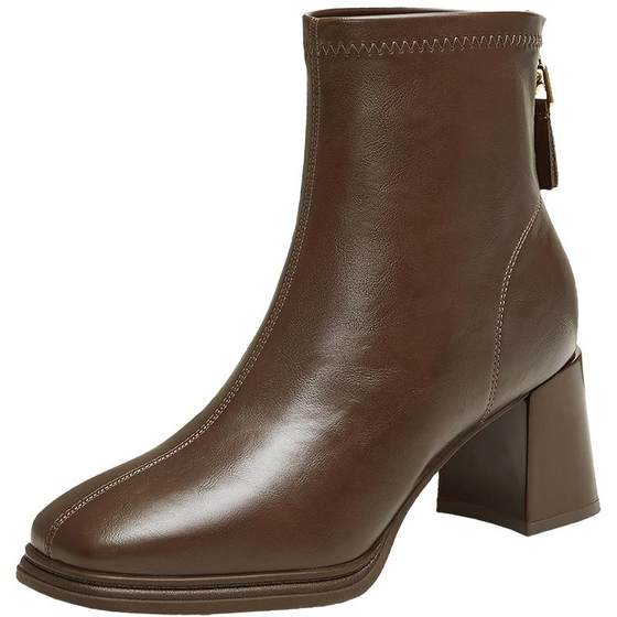 Bestou winter new style shopping mall simple commuting fashion boots thick heel women's short boots M5107DD4 Bestou winter new style shopping mall simple commuting fashion boots thick heel women's short boots M5107DD4