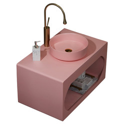 Nordic artificial stone bathroom cabinet combination integrated washbasin washbasin pink wall-mounted wall-mounted washbasin cabinet