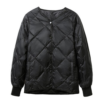 Diamond Down Jacket ຂອງແມ່ຍິງສັ້ນແລະນ້ໍາຫນັກເບົາ 2024 ຄົນອັບເດດ: ເກົາຫຼີໃຫມ່ jacket baseball ດູໃບໄມ້ລົ່ນແລະລະດູຫນາວ trendy Jacket