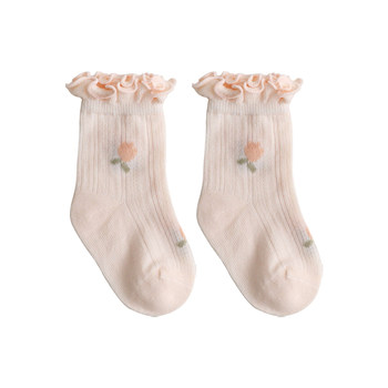 Summer new baby socks thin loose mouth boneless mesh breathable combed ຝ້າຍເດັກນ້ອຍ socks Princess socks