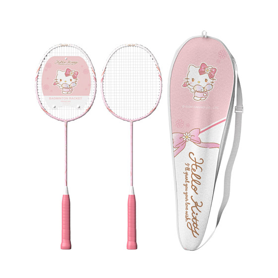 Mescar Hellokitty Kulomi badminton racket adult girls single and double shot full carbon fiber super light
Mescar Hellokitty Kulomi badminton racket adult girls single and double shot full carbon fiber super light