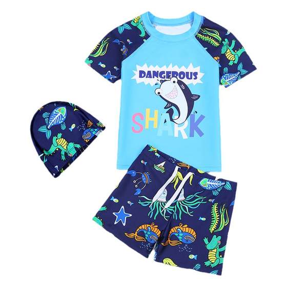 Children's swimsuits, boys split, medium-sized, big children's baby quick-drying boys swimsuit 2025 new swimming trunk swimsuit set Children's swimsuits, boys split, medium-sized, big children's baby quick-drying boys swimsuit 2025 new swimming trunk swimsuit set